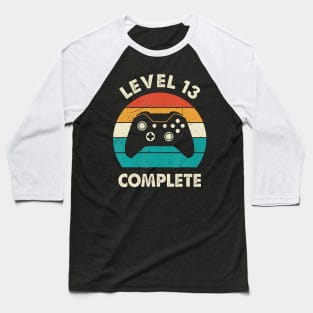 Level 13 Complete 13th Wedding Anniversary For Him Her Funny Baseball T-Shirt